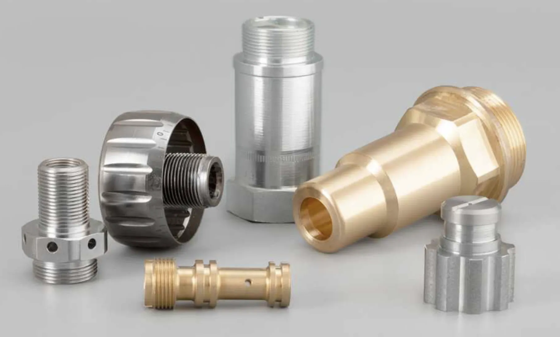 Rows of precision custom brass components — Brassland Jamnagar