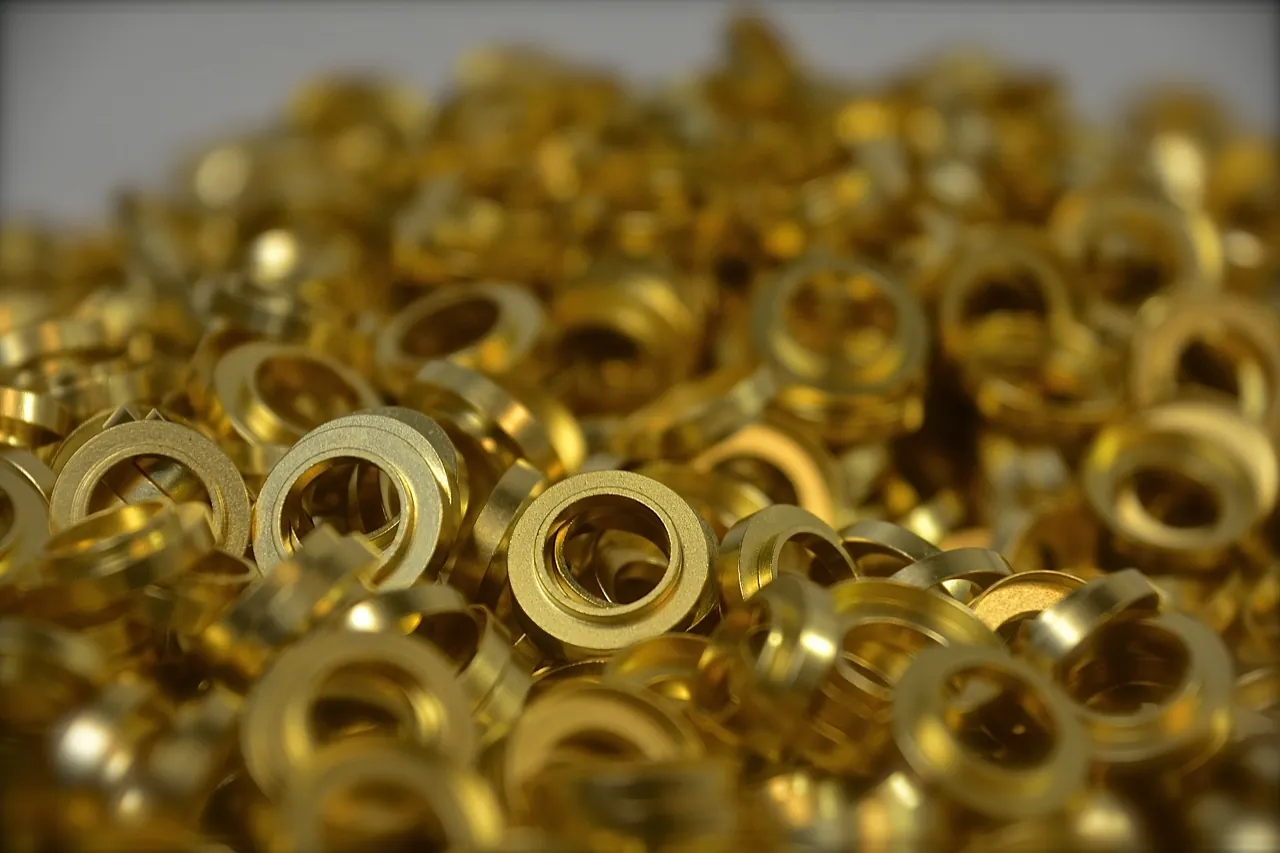 Precision custom brass components in production