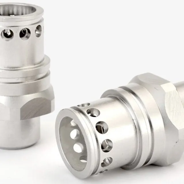 CNC machined stainless steel quick-connect coupling