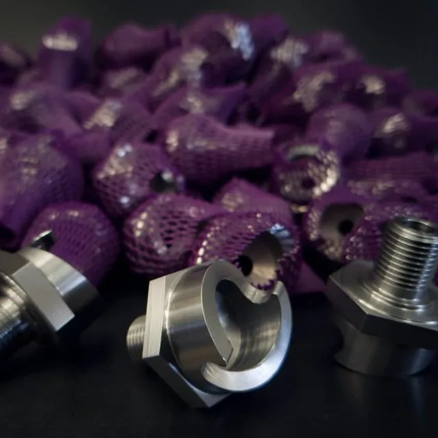Coated knurled threaded inserts produced in volume