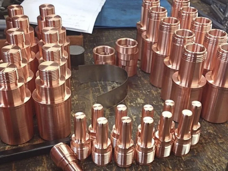 CNC-turned copper components