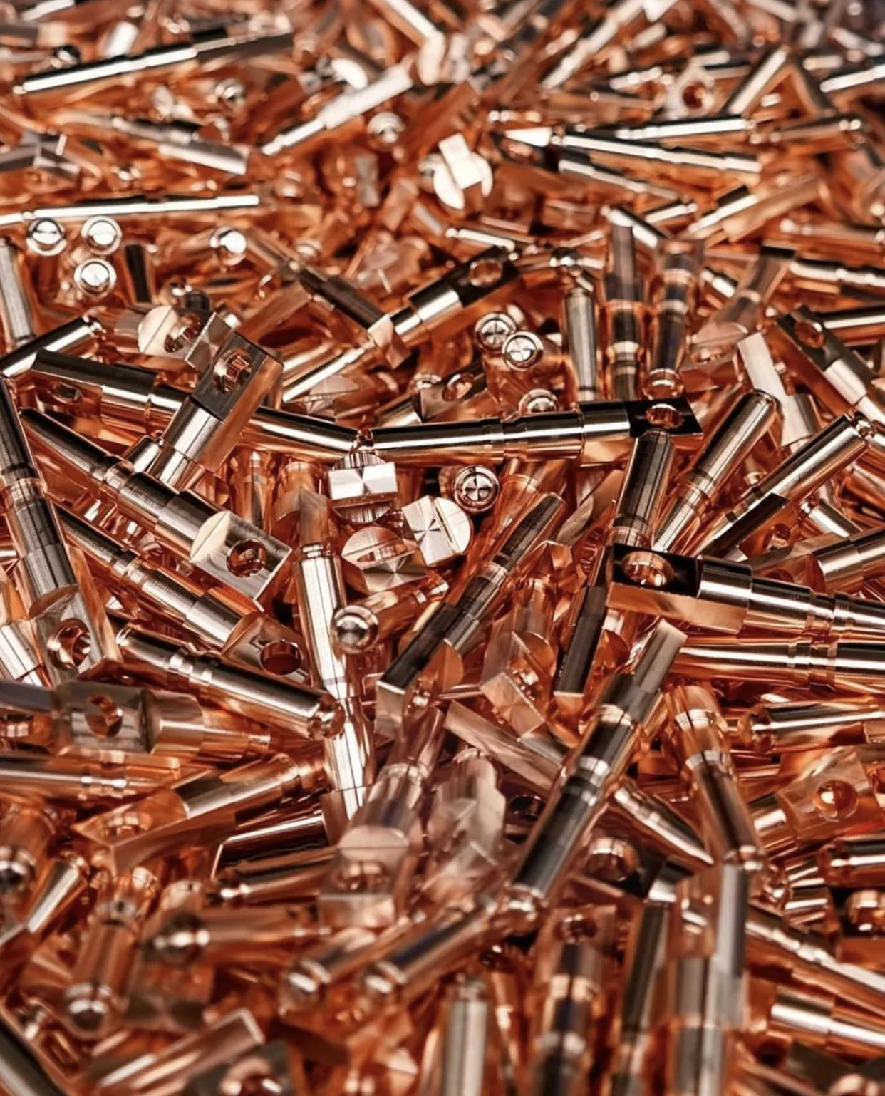 Machined copper battery and power terminals for EV battery packs and power electronics by Brassland