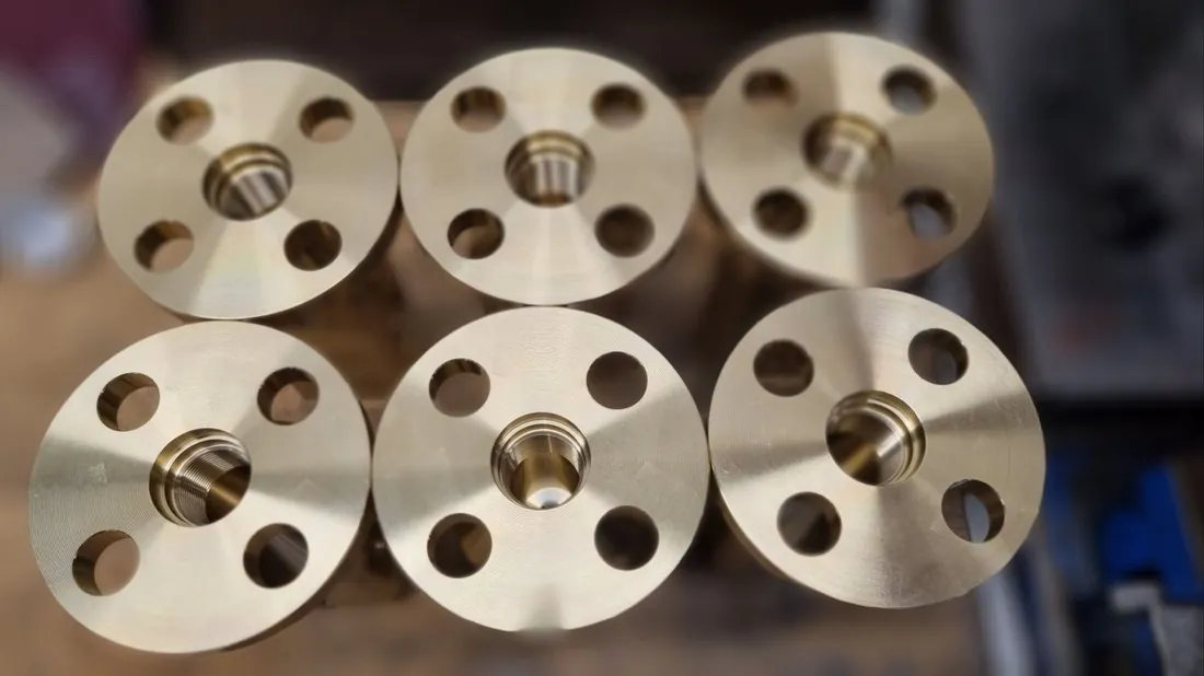 Machined brass flanges by Brassland