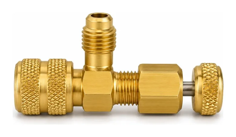 Brass refrigeration service valves and quick-couplers machined by Brassland