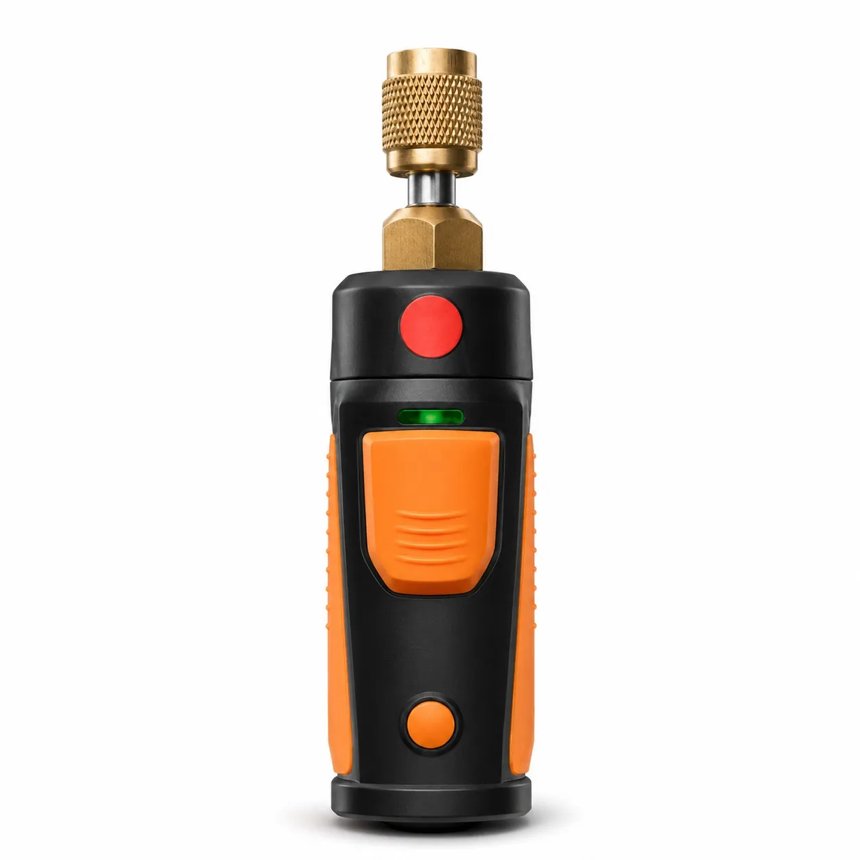 Wireless smart refrigeration probe with a brass quick-connect coupler machined by Brassland