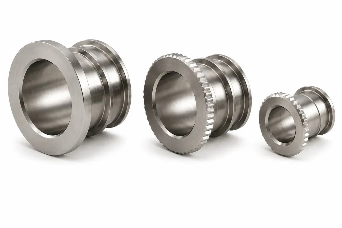 Precision turned knurled bushes and sleeves machined by Brassland