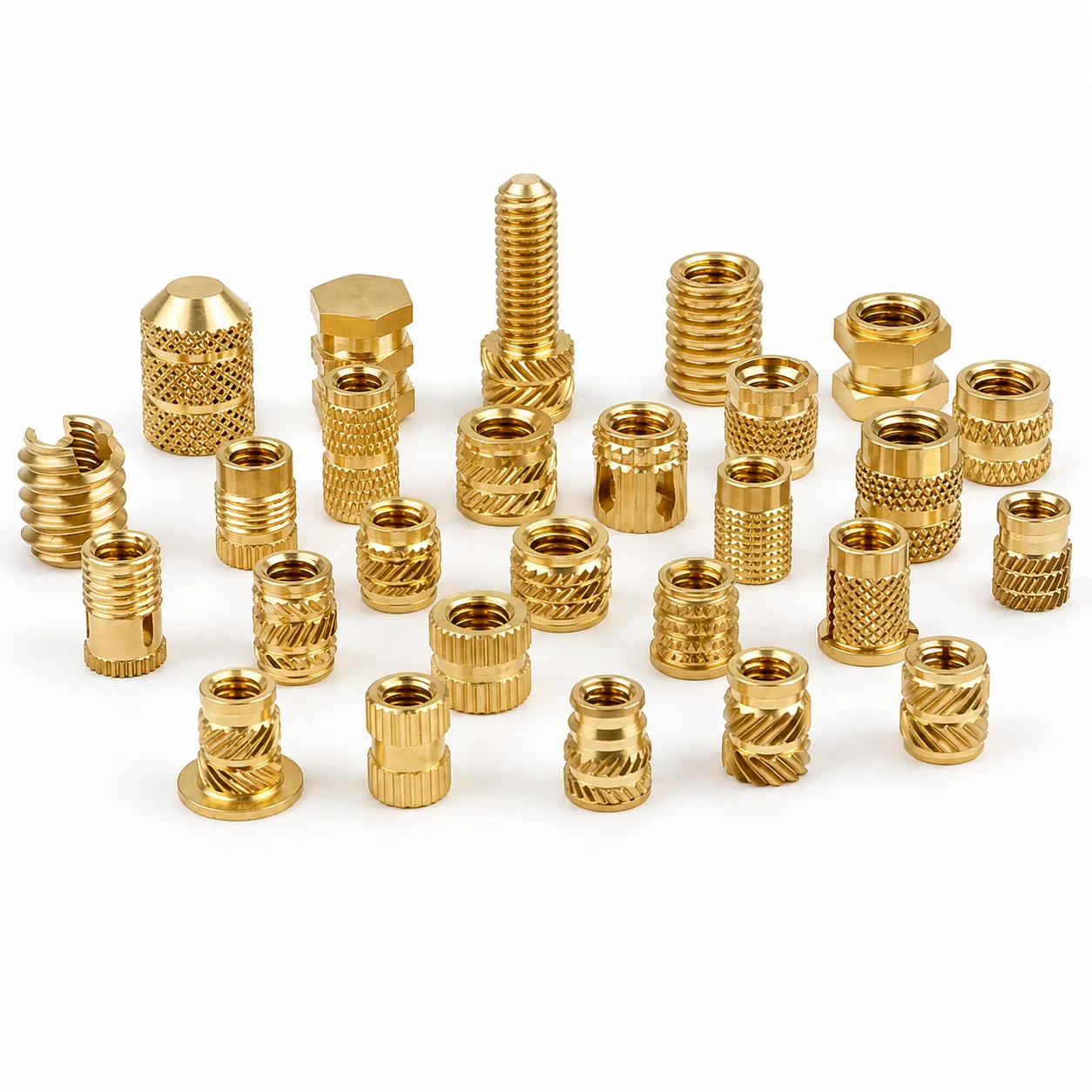 Brass special inserts — self-tapping, press-in and foam-grade threaded inserts