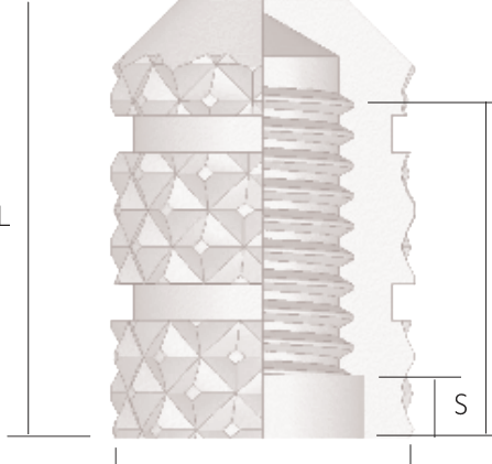 Moulding-in HiMould Type C brass insert design